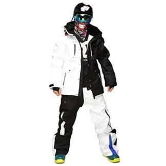 Traje de Esquiar Hombres de esquÃ­ Traje Impermeable Espesado y Caliente al Aire Libre y Negro Negro Traje de esquÃ­ Chaqueta de EsquÃ­ (Size : L Size)